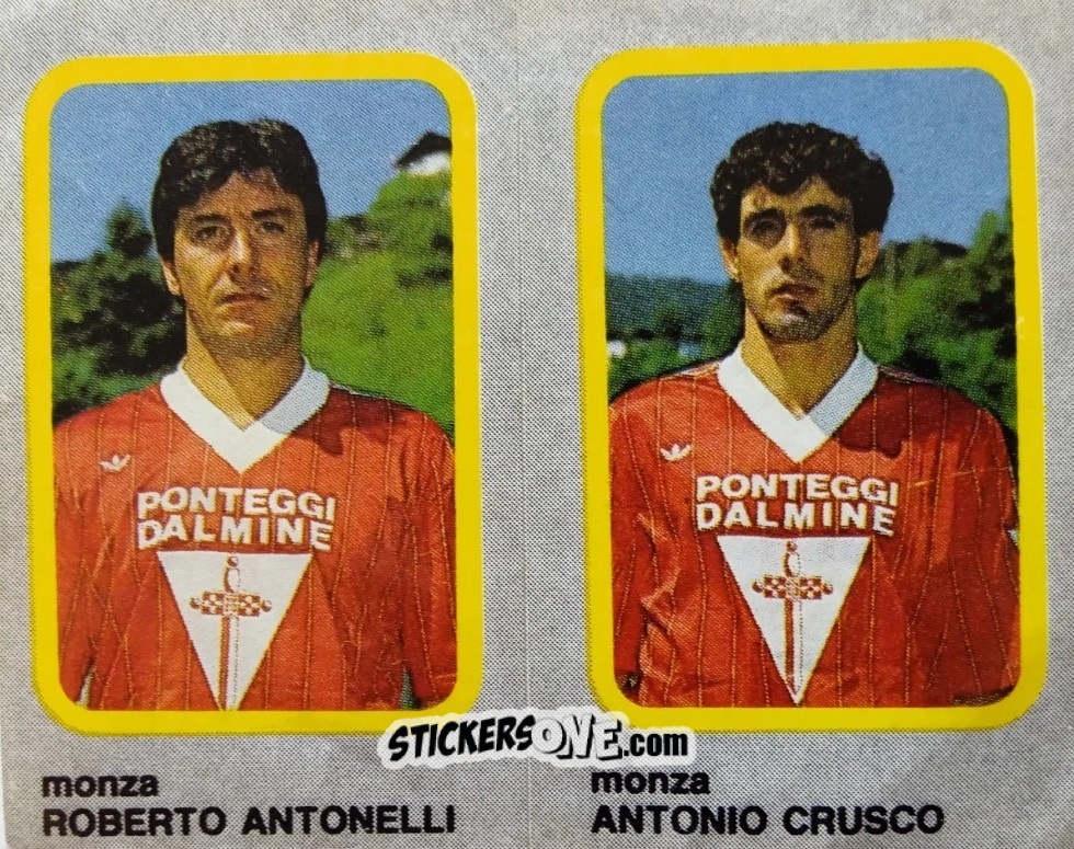 Cromo Antonio Crusco / Roberto Antonelli - Calcio Flash 1986 n. 413 - Edizioni Flash