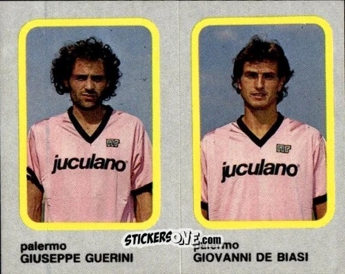 Cromo Giuseppe Guerini / Giovanni De Biasi - Calcio Flash 1986 n. 416 - Edizioni Flash