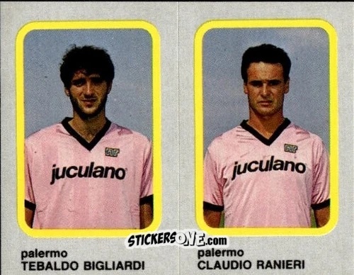 Sticker Tebaldo Bigliardi / Claudio Ranieri - Calcio Flash 1986 n. 417 - Edizioni Flash