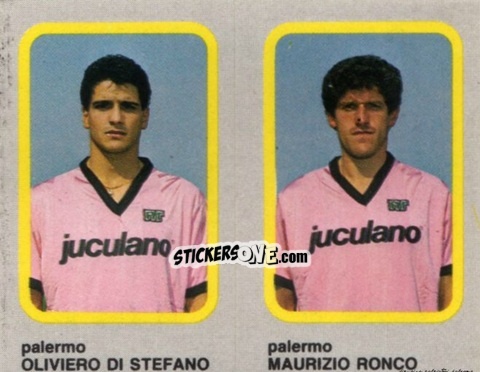 Cromo Oliviero Di Stefano / Maurizio Ronco - Calcio Flash 1986 n. 419 - Edizioni Flash