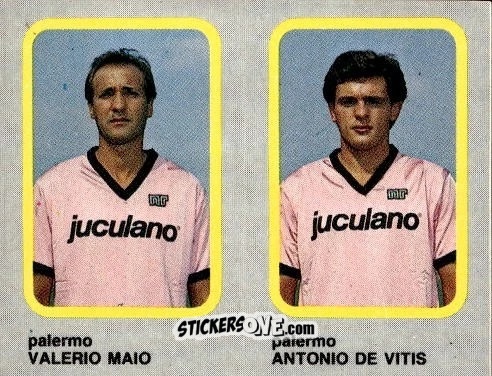 Sticker Valerio Maio / Antonio De Vitis - Calcio Flash 1986 n. 421 - Edizioni Flash