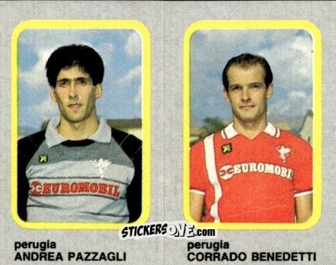 Cromo Andrea Pazzagli / Corrado Benedetti - Calcio Flash 1986 n. 422 - Edizioni Flash