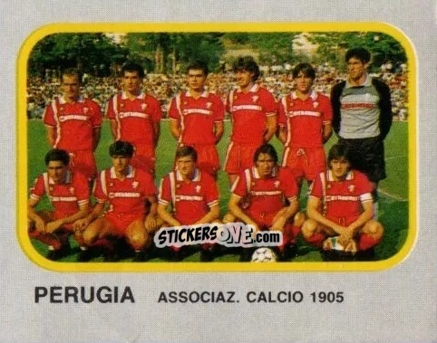 Figurina Squadra Perugia - Calcio Flash 1986 n. 425 - Edizioni Flash