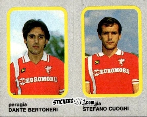 Cromo Dante Bertoneri / Stefano Cuoghi - Calcio Flash 1986 n. 427 - Edizioni Flash