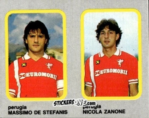 Cromo Massimo De Stefanis / Nicola Zanone - Calcio Flash 1986 n. 428 - Edizioni Flash