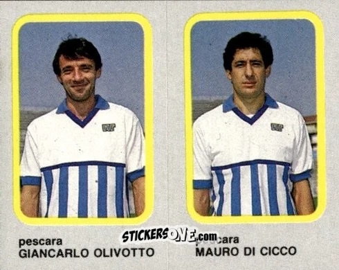 Cromo Giancarlo Olivotto / Mauro Di Cicco - Calcio Flash 1986 n. 430 - Edizioni Flash