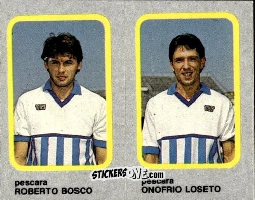 Sticker Roberto Bosco / Onofrio Loseto - Calcio Flash 1986 n. 431 - Edizioni Flash