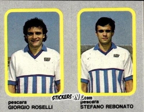 Cromo Giorgio Roselli / Stefano Rebonato - Calcio Flash 1986 n. 435 - Edizioni Flash