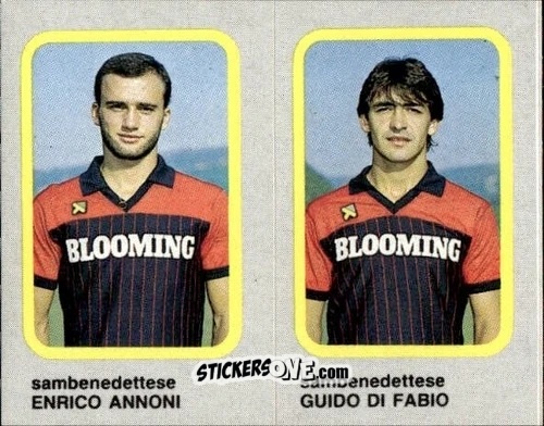 Sticker Enrico Annoni / Guido Di Fabio - Calcio Flash 1986 n. 438 - Edizioni Flash