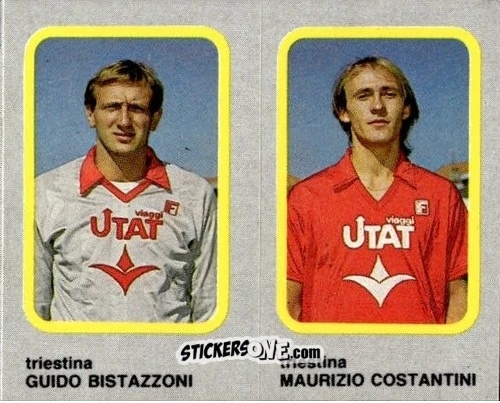Figurina Guido Bistazzoni / Maurizio Costantini - Calcio Flash 1986 n. 443 - Edizioni Flash