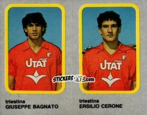 Figurina Giuseppe Bagnato / Ersilio Cerone - Calcio Flash 1986 n. 444 - Edizioni Flash