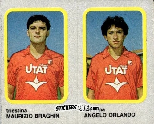Sticker Maurizio Braghin / Angelo Orlando - Calcio Flash 1986 n. 445 - Edizioni Flash