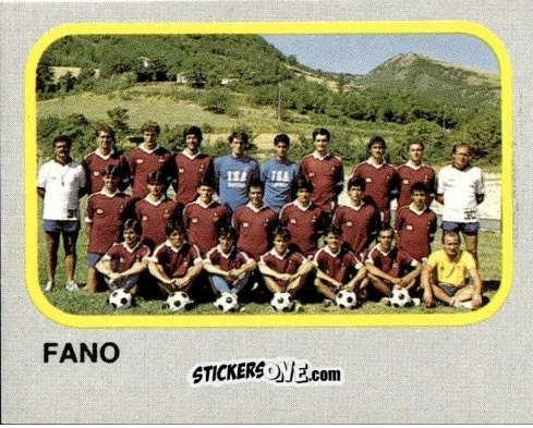 Cromo Squadra Fano - Calcio Flash 1986 n. 452 - Edizioni Flash