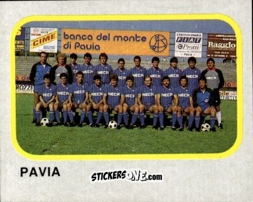 Sticker Squadra Pavia - Calcio Flash 1986 n. 457 - Edizioni Flash
