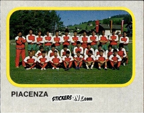 Cromo Squadra Piacenza - Calcio Flash 1986 n. 458 - Edizioni Flash