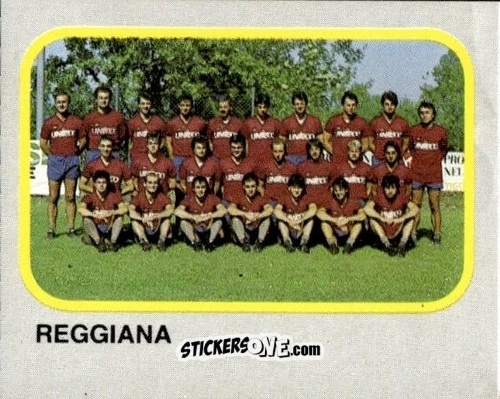 Figurina Squadra Reggiana - Calcio Flash 1986 n. 460 - Edizioni Flash