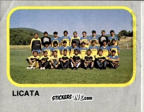 Sticker Squadra Licata - Calcio Flash 1986 n. 477 - Edizioni Flash