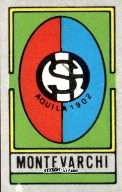 Sticker Scudetto Montevarchi - Calcio Flash 1986 n. SC84 - Edizioni Flash