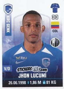 Figurina Jhon Lucumi - Belgian Pro League 2019-2020 n. 134 - Panini
