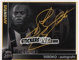 Figurina Sissoko - Autografo - Juventus 2010-2011 n. 201 - Footprint