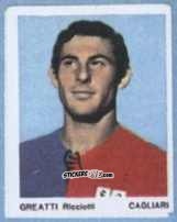 Sticker Greatti Ricciotti - I Calciatori 1966-1967 n. 18 - Ferrero