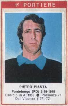 Cromo Pietro Pianta - Calciatori 1972-1973 n. 2 - Edis