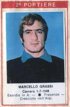 Sticker Marcello Grassi - Calciatori 1972-1973 n. 3 - Edis