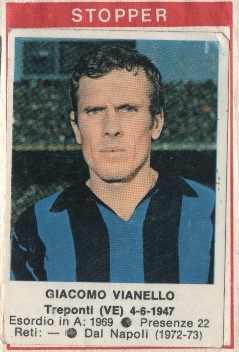Figurina Giacomo Vianello - Calciatori 1972-1973 n. 6 - Edis