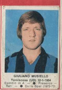 Sticker Giuliano Musiello - Calciatori 1972-1973 n. 16 - Edis