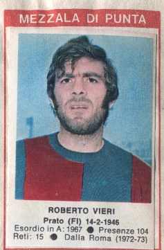 Figurina Roberto Vieri - Calciatori 1972-1973 n. 26 - Edis