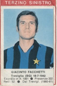 Cromo Giacinto Facchetti - Calciatori 1972-1973 n. 69 - Edis