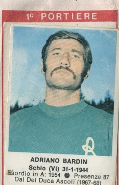 Figurina Adriano Bardin - Calciatori 1972-1973 n. 98 - Edis