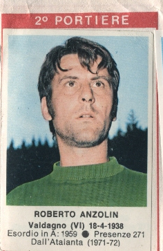 Figurina Roberto Anzolin - Calciatori 1972-1973 n. 99 - Edis