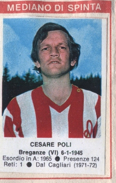 Sticker Cesare Poli - Calciatori 1972-1973 n. 104 - Edis