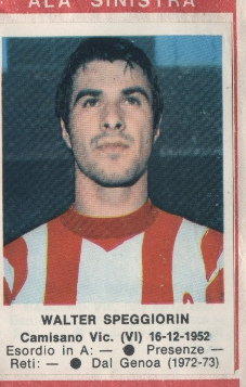 Figurina Walter Speggiorin - Calciatori 1972-1973 n. 109 - Edis