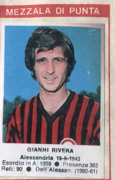 Figurina Gianni Rivera - Calciatori 1972-1973 n. 138 - Edis