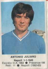 Figurina Antonio Juliano - Calciatori 1972-1973 n. 153 - Edis
