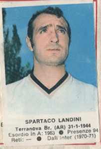 Sticker Spartaco Landini - Calciatori 1972-1973 n. 166 - Edis