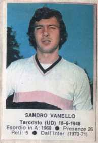 Figurina Sandro Vanello - Calciatori 1972-1973 n. 170 - Edis