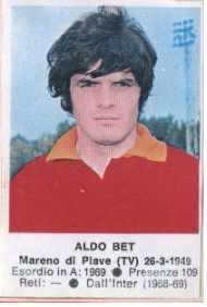 Figurina Aldo Bet - Calciatori 1972-1973 n. 182 - Edis