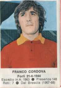 Cromo Franco Cordova - Calciatori 1972-1973 n. 185 - Edis