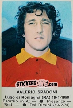 Figurina Valerio Spadoni - Calciatori 1972-1973 n. 186 - Edis