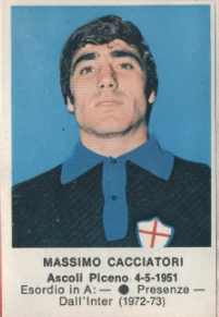 Cromo Massimo Cacciatori - Calciatori 1972-1973 n. 194 - Edis