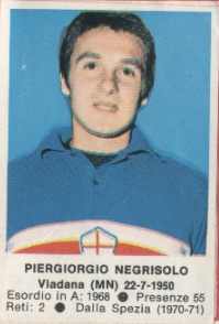 Figurina Piergiorgio Negrisolo - Calciatori 1972-1973 n. 198 - Edis