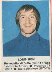 Figurina Loris Boni - Calciatori 1972-1973 n. 200 - Edis