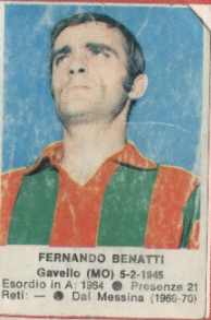 Sticker Fernando Benatti - Calciatori 1972-1973 n. 213 - Edis