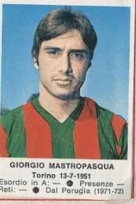 Cromo Giorgio Mastropasqua - Calciatori 1972-1973 n. 215 - Edis