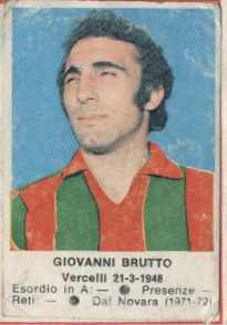 Sticker Giovanni Brutto - Calciatori 1972-1973 n. 224 - Edis