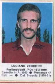 Figurina Luciano Zecchini - Calciatori 1972-1973 n. 230 - Edis