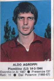 Figurina Aldo Agroppi - Calciatori 1972-1973 n. 232 - Edis